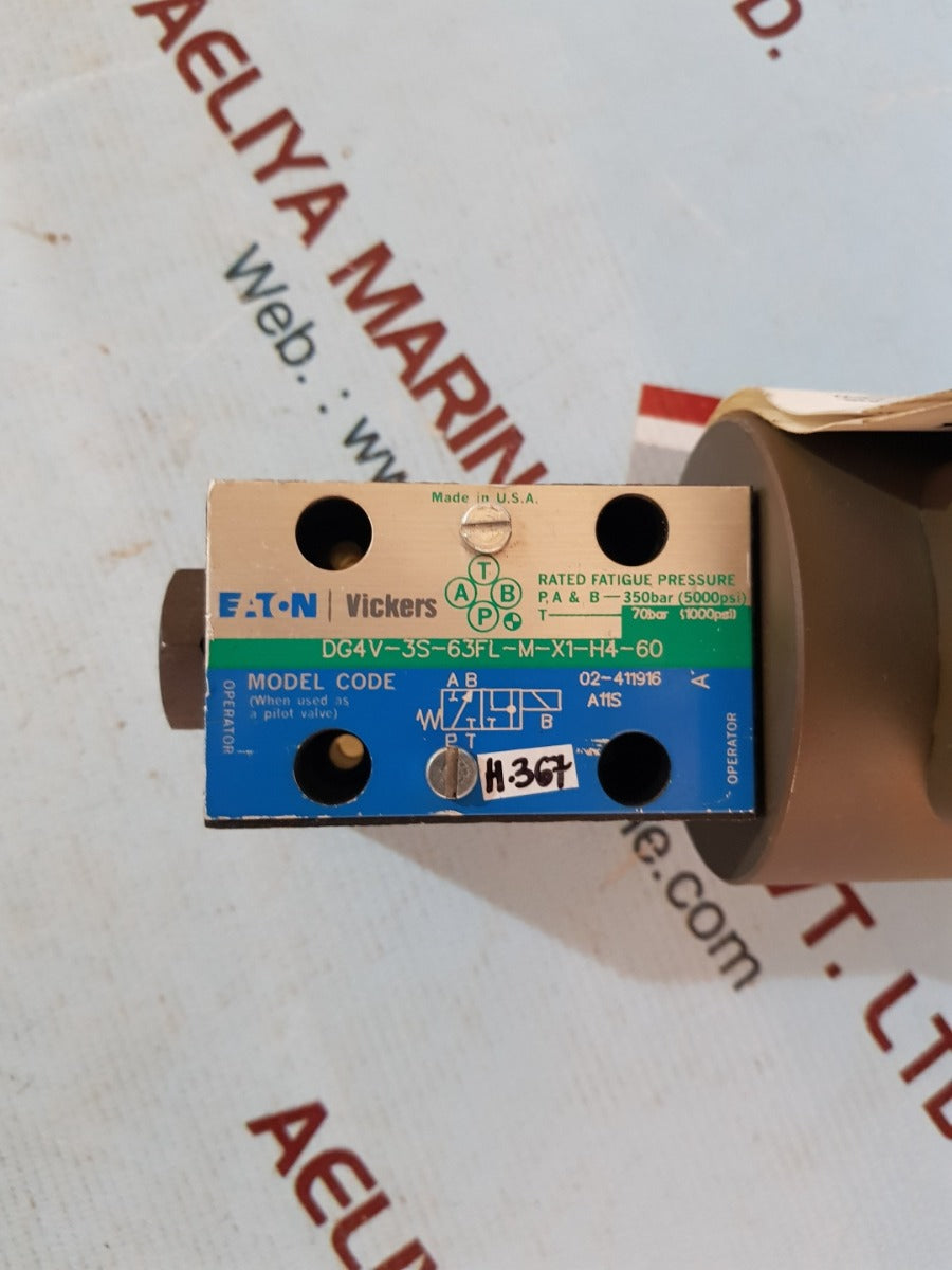 Eaton vickers dg4v-3s-63fl-m-x1-h4-60 solenoid operated directional valve