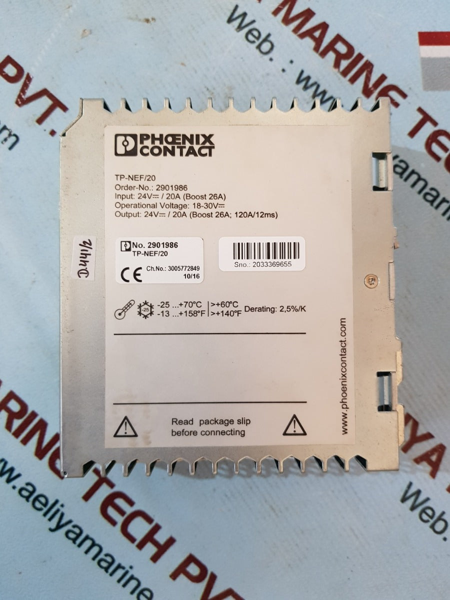 Phoenix contact tp-nef/20 switch mode power supply