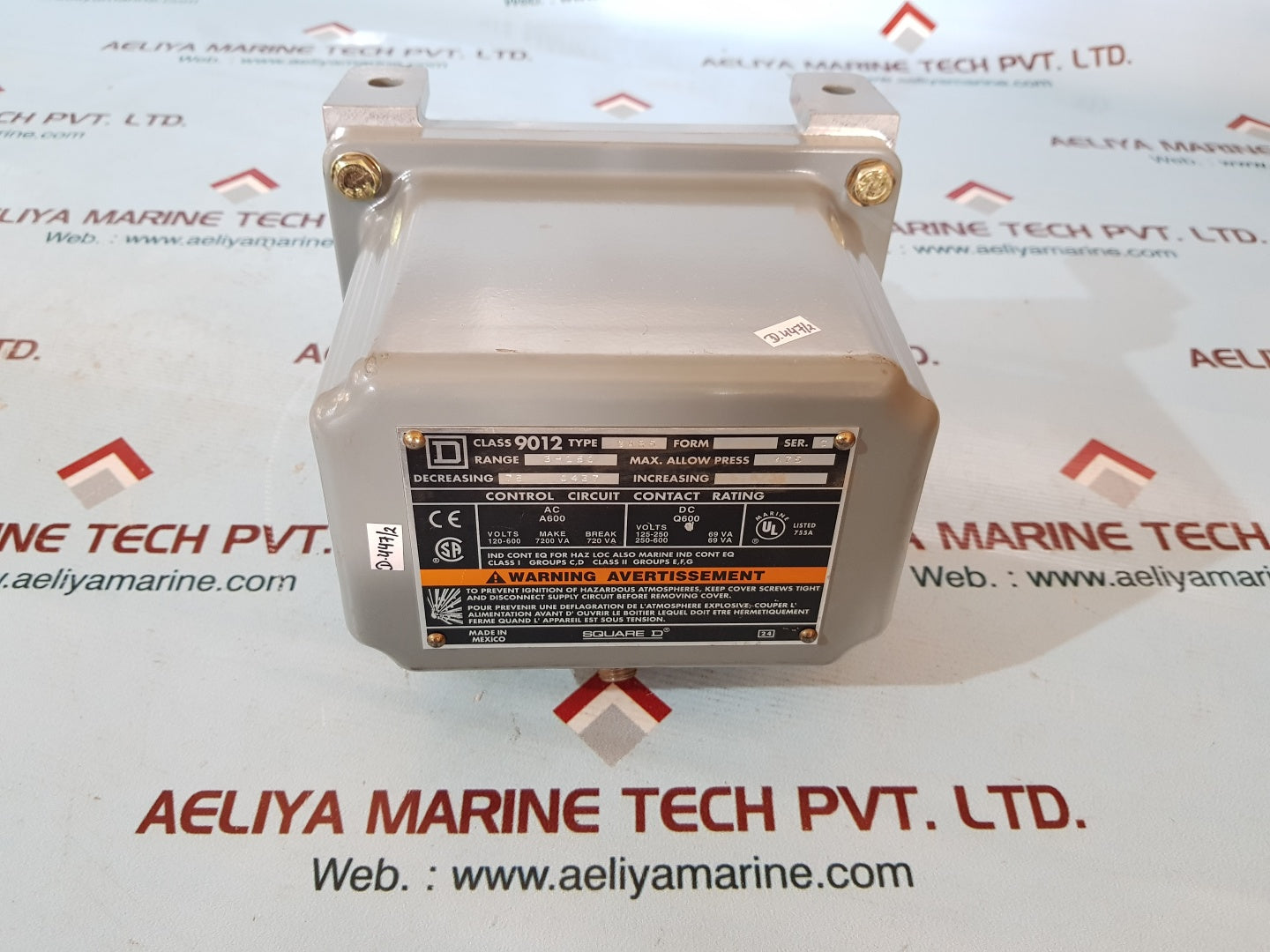 Square D 9012 gar5 pressure switch ser C range 3-150