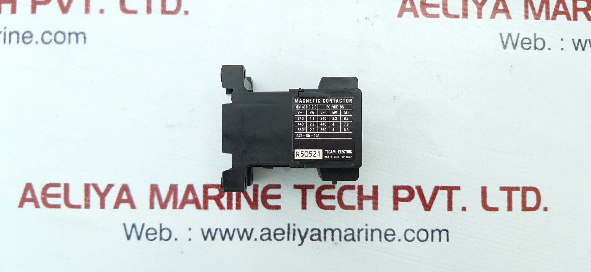 Togami-electric pak-6j31c magnetic contactor