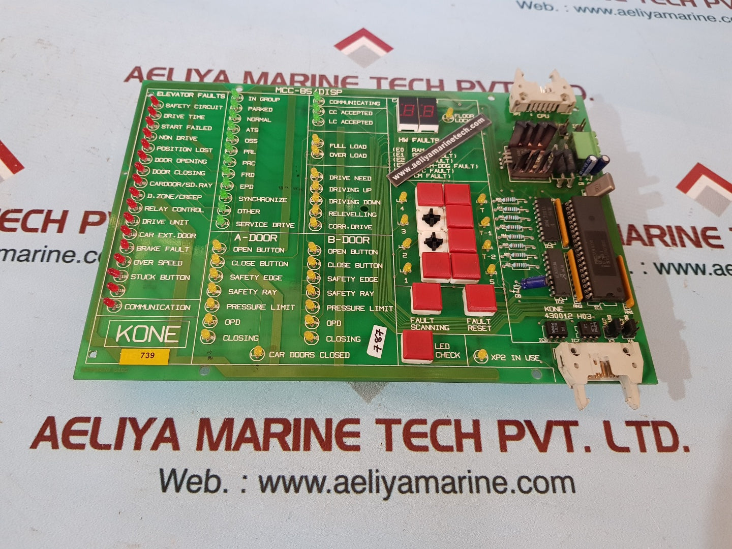 Kone 430012 h03 pcb card mcc-85/disp 430015g01 rev 1.1
