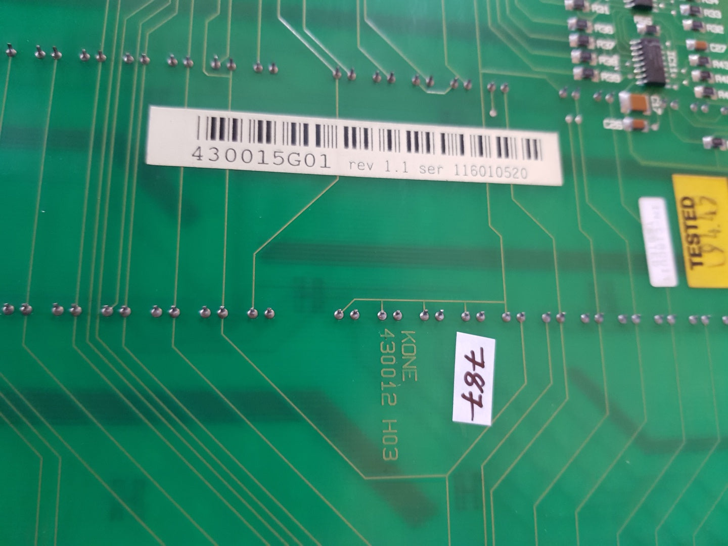Kone 430012 h03 pcb card mcc-85/disp 430015g01 rev 1.1