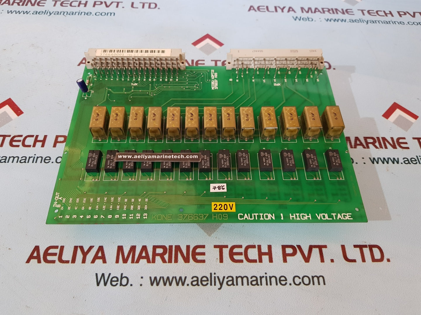 Kone 376637 h09 optoisolators pcb card mcc85/adpti2