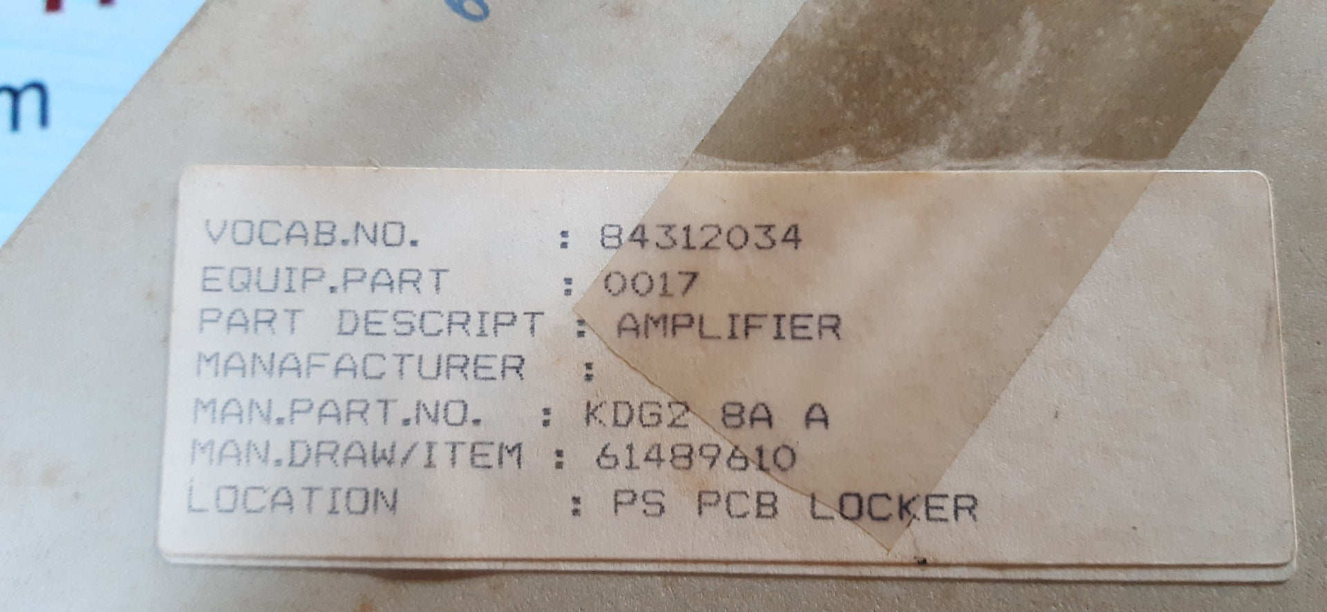 Vickers kdg2-8a-ar-614 892-10 amplifier board