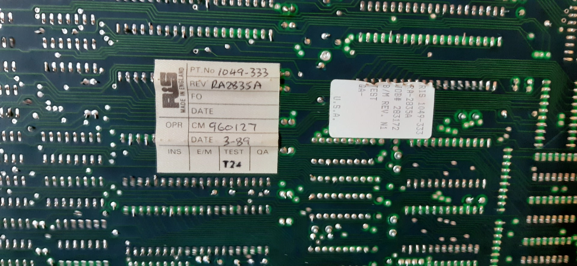 Rochester instrument ra-2835a memory processor board 1049 333