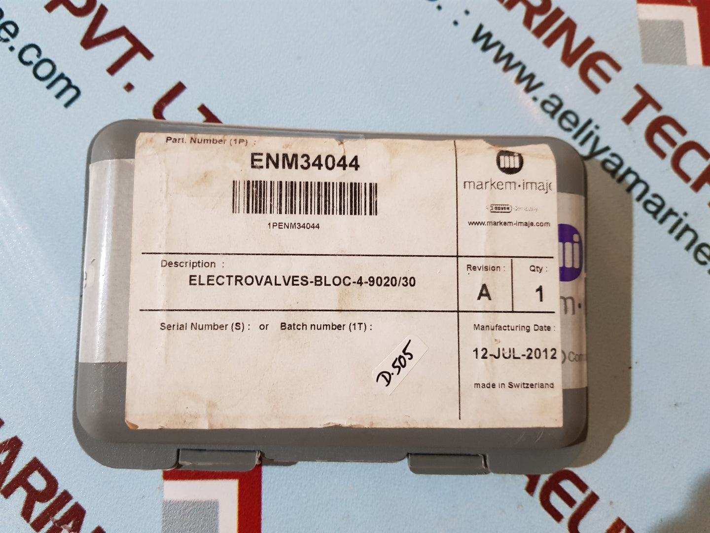 Markem imaje enm34044 electrovalves-bloc-4-9020/30