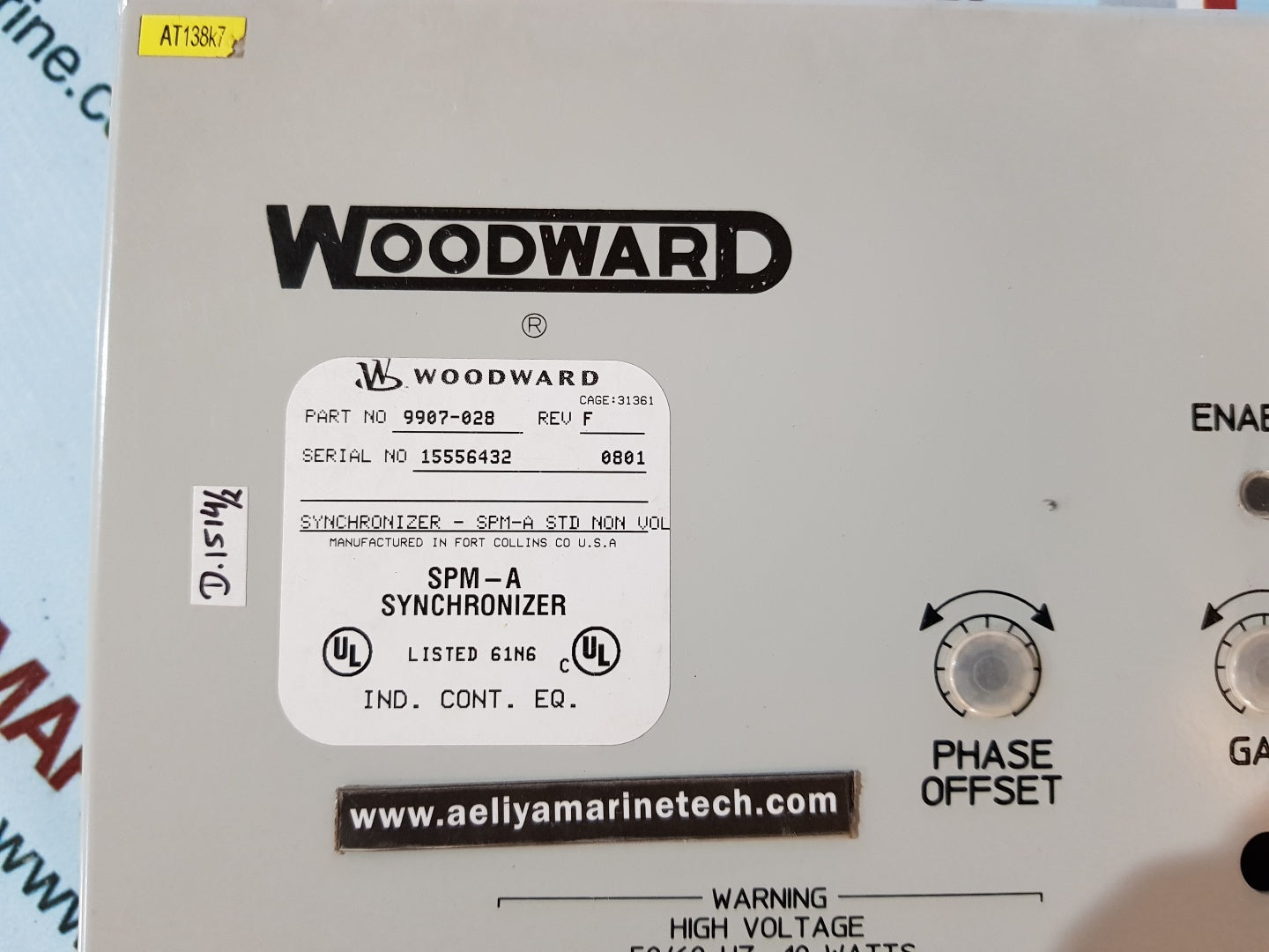 Woodward 9907-028 spm-a synchronizer rev F