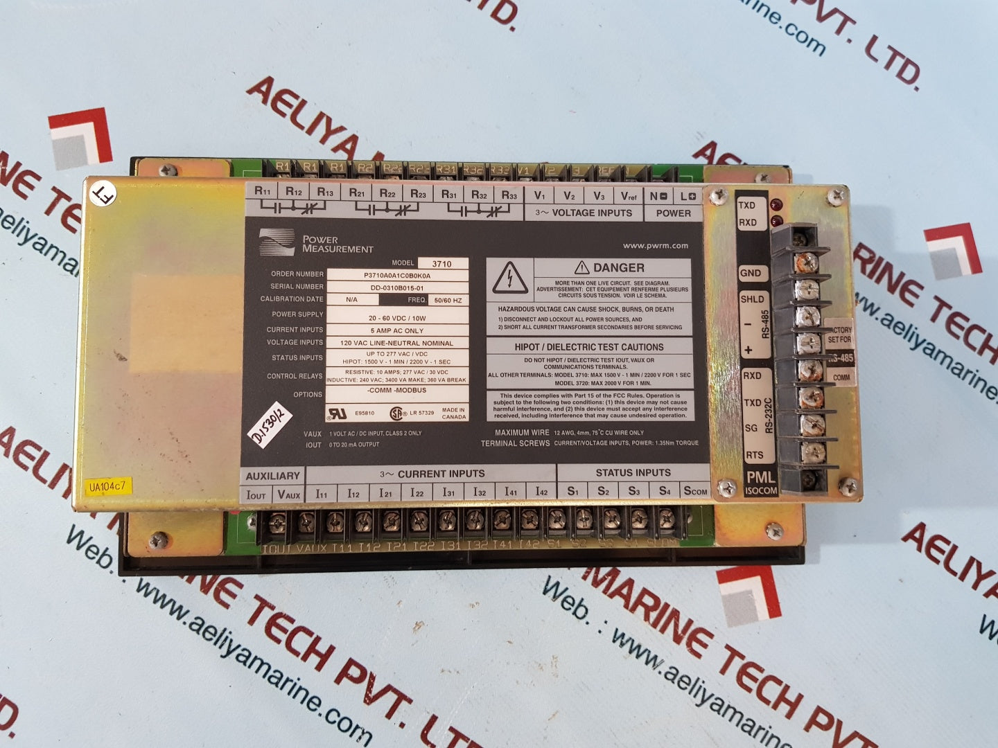 Power measurement 3710acm control panel 20-60 vdc/10w