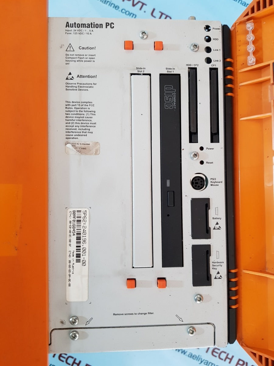 B&R Automation pc 5pc600.sx05-01 rev.J0