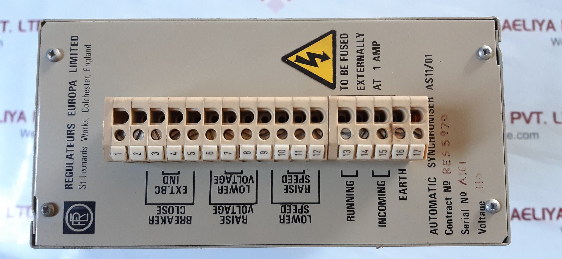 Regulateurs as11/01 automatic synchroniser