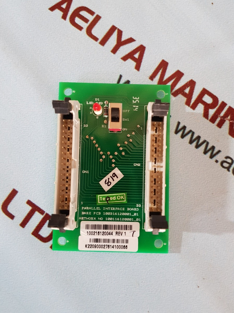 Emerson 100316120001_01 parallel interface board 100216120044 rev.1