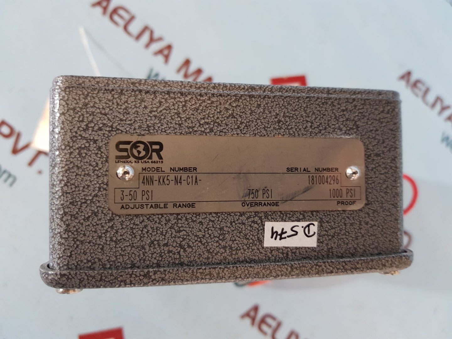 Sor 4nn-kk5-n4-c1a adjustable pressure switch 3-50psi proof 1000psi