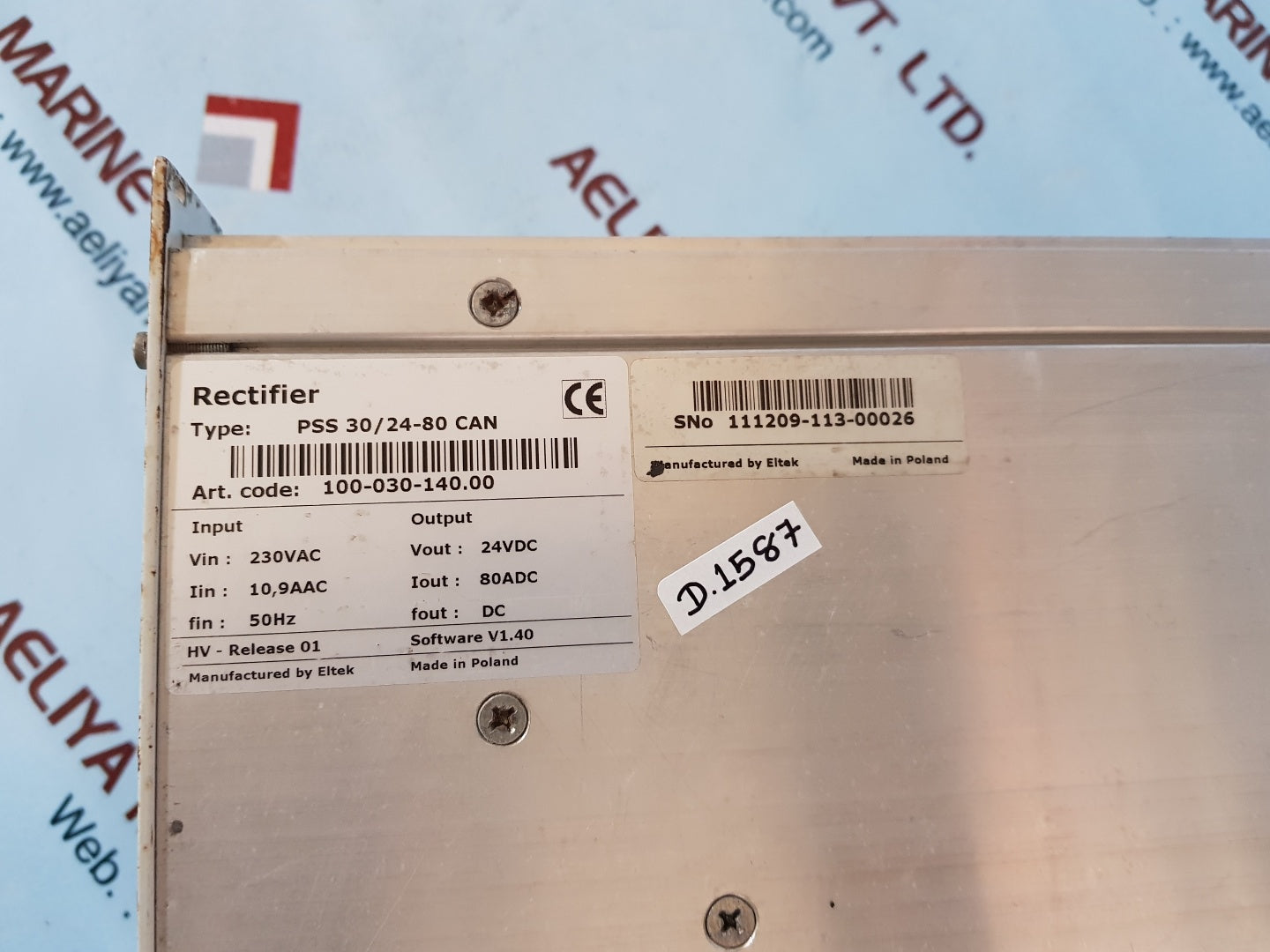 Eltek pss 30/24-80 can rectifier