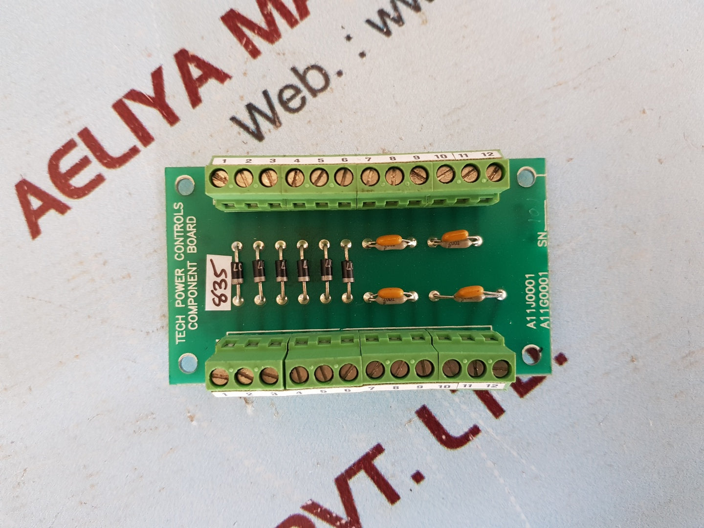 Tech power controls a11j0001 component board a11g0001
