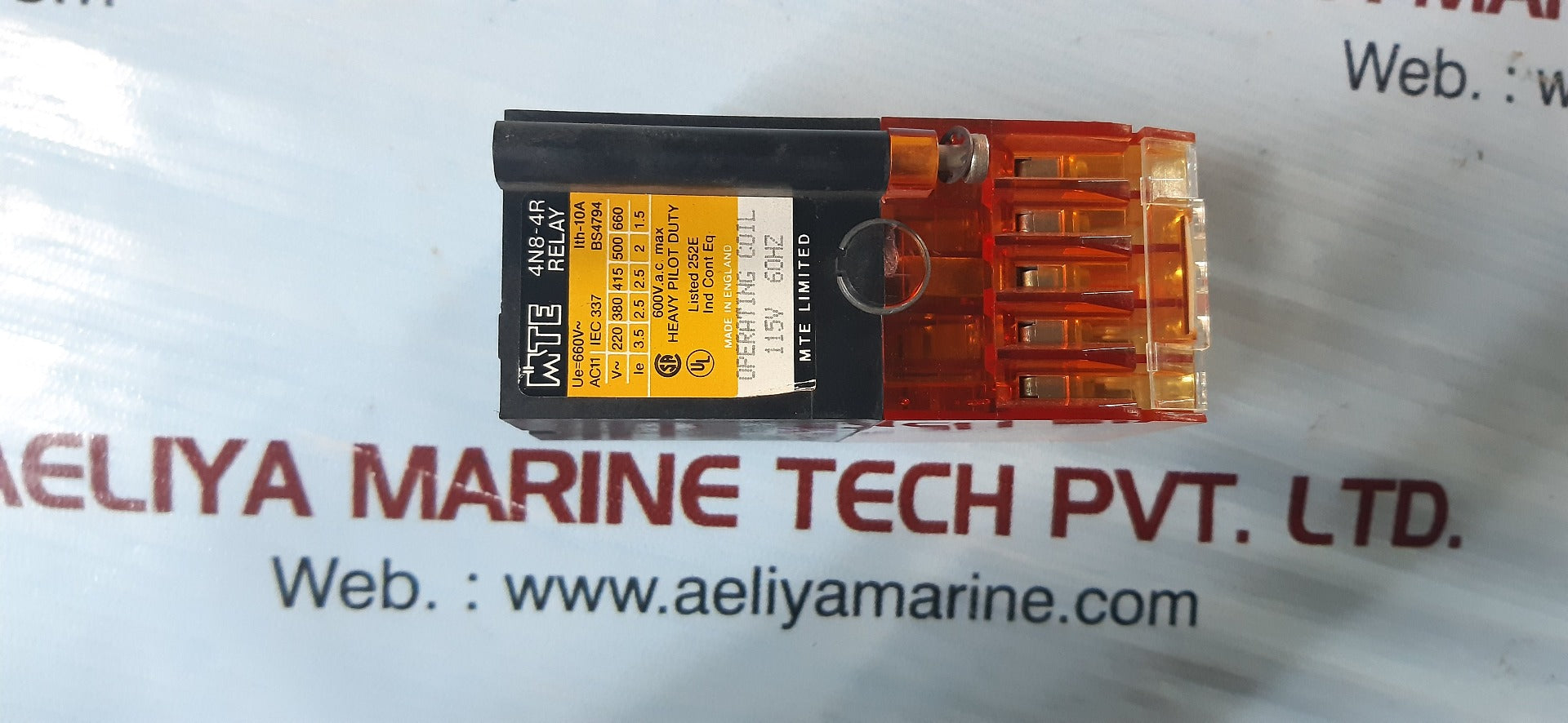 Mte 4n8-4r relay 115v 60hz