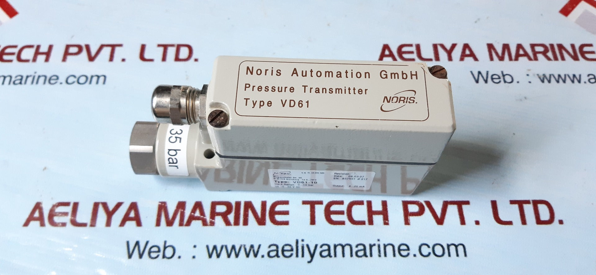 Noris vd61-10 pressure transmitter