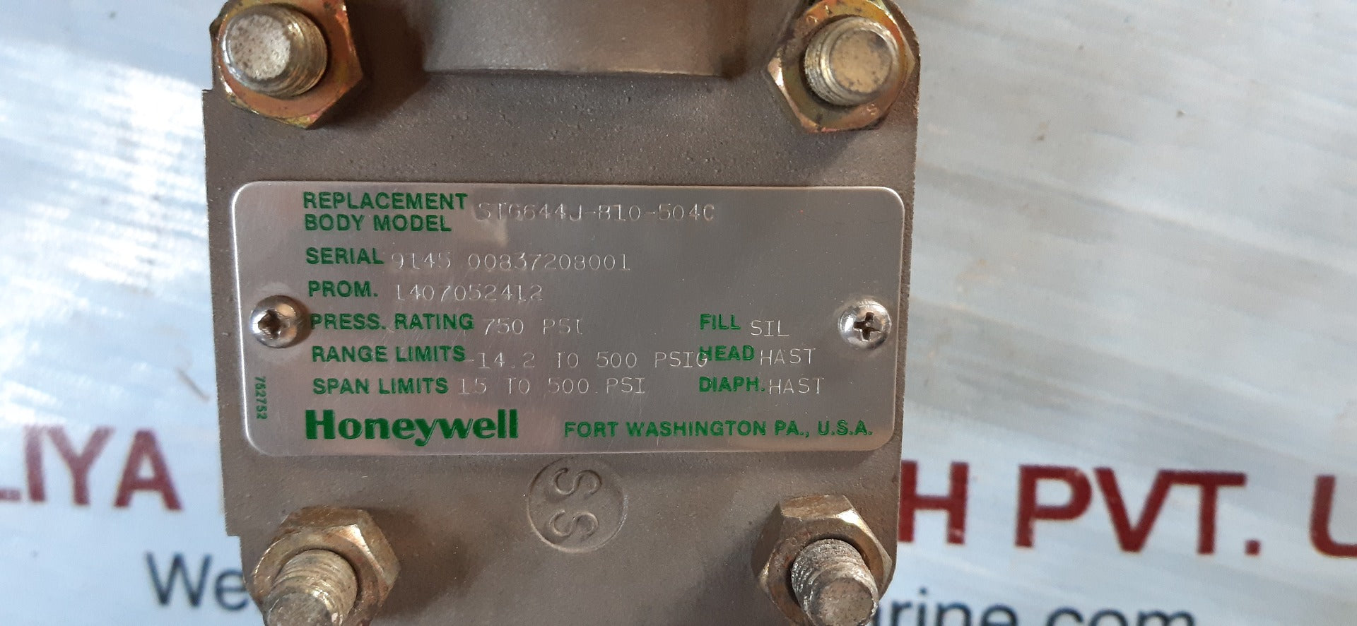 Honeywell st3000 smart transmitter stg644j-b10-504c