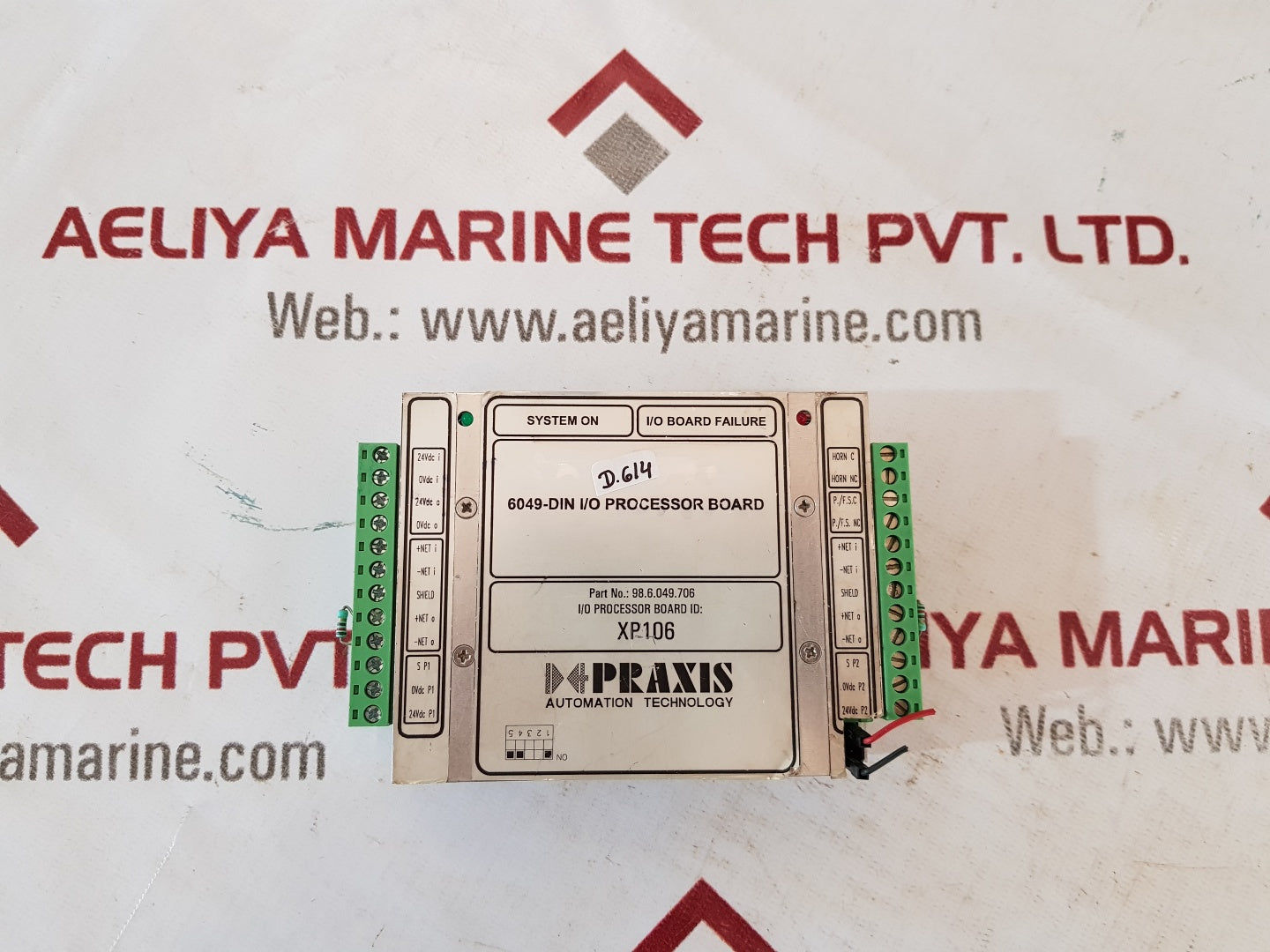 Praxis xp106 i/o processor board 98.6.049.706