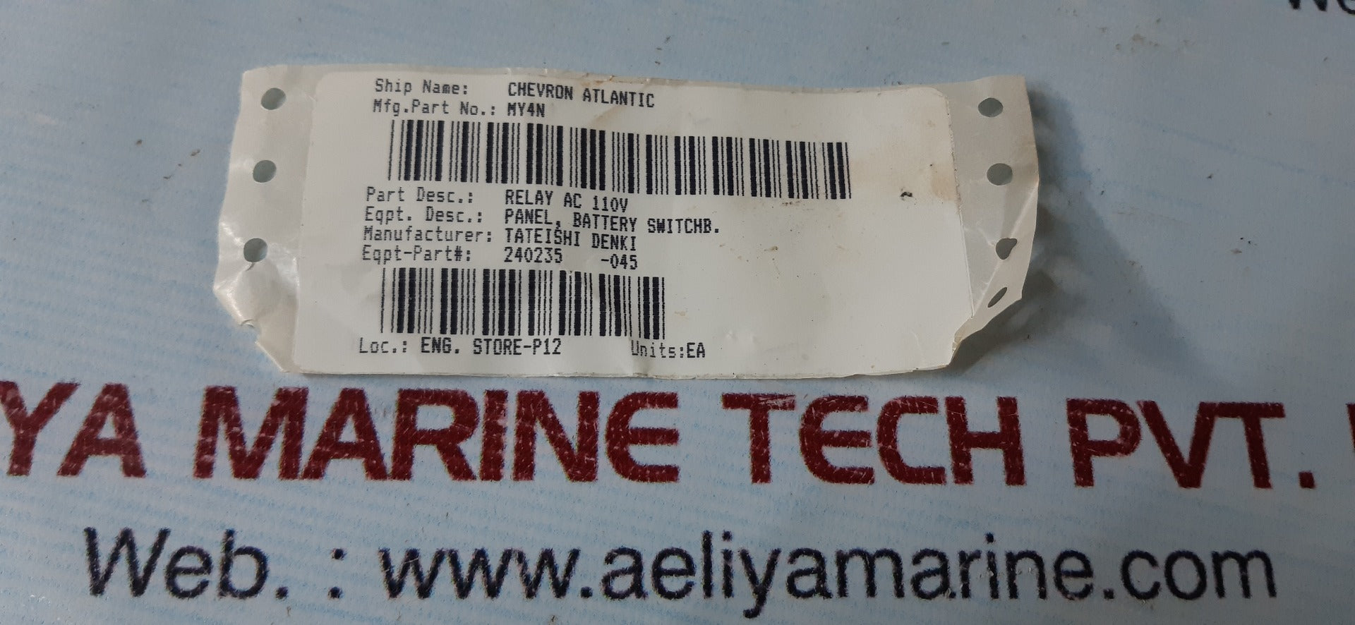 Omron my4n relay 100/110vac