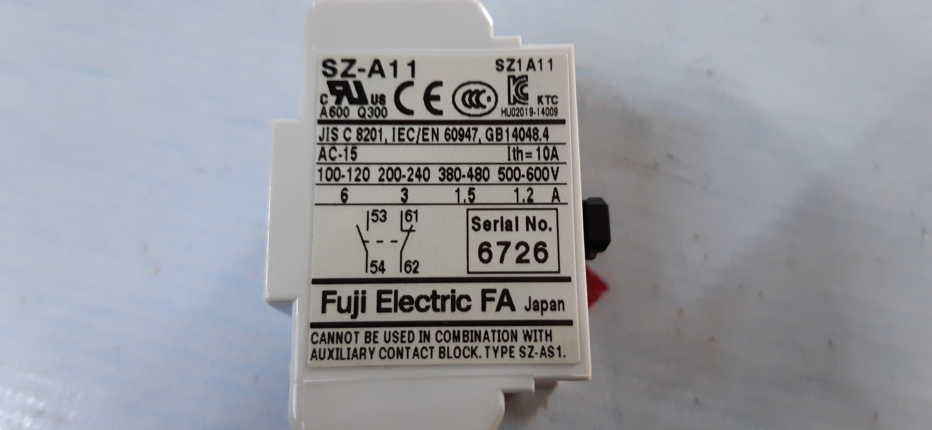 Lot of 5x fuji electric sz-a11 auxiliary contact block