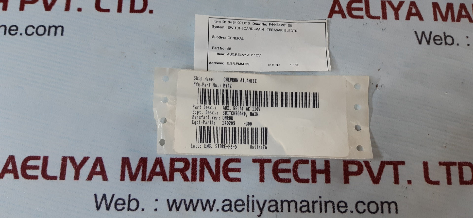 Omron my4z relay 100/110vac