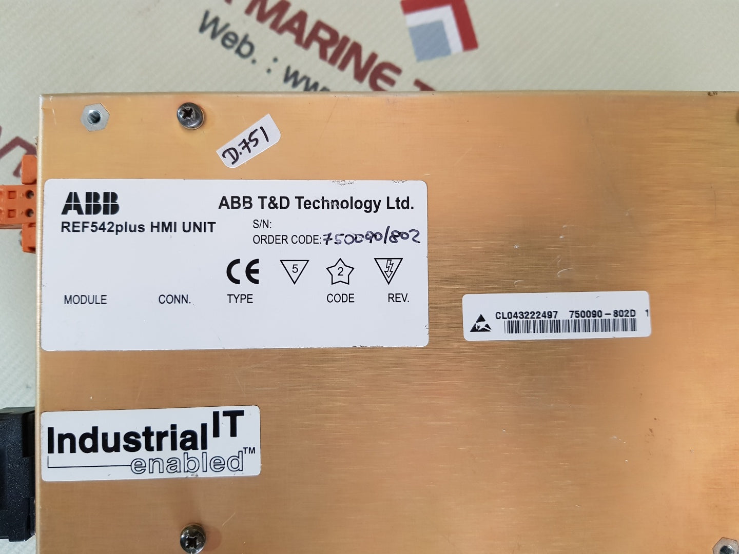 ABB ref542plus hmi unit