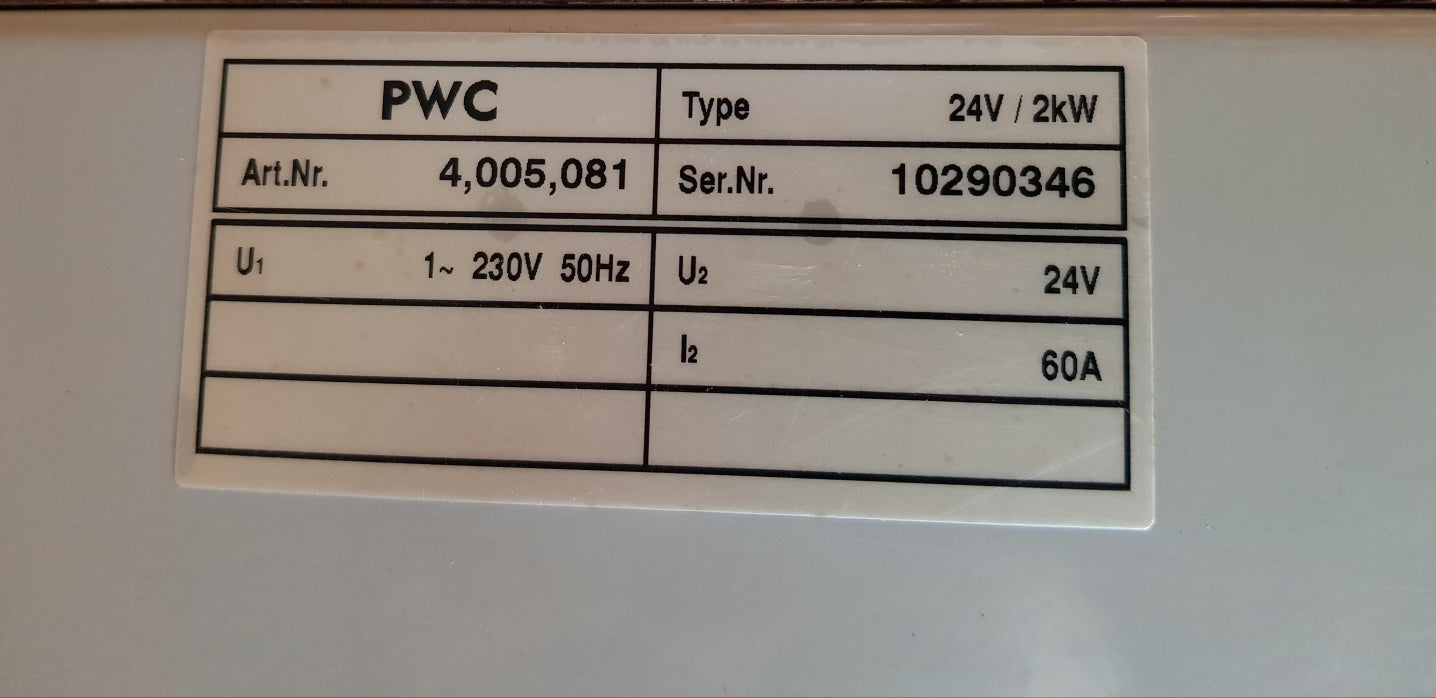Accu oerlikon iue 24/60 smp battery charger