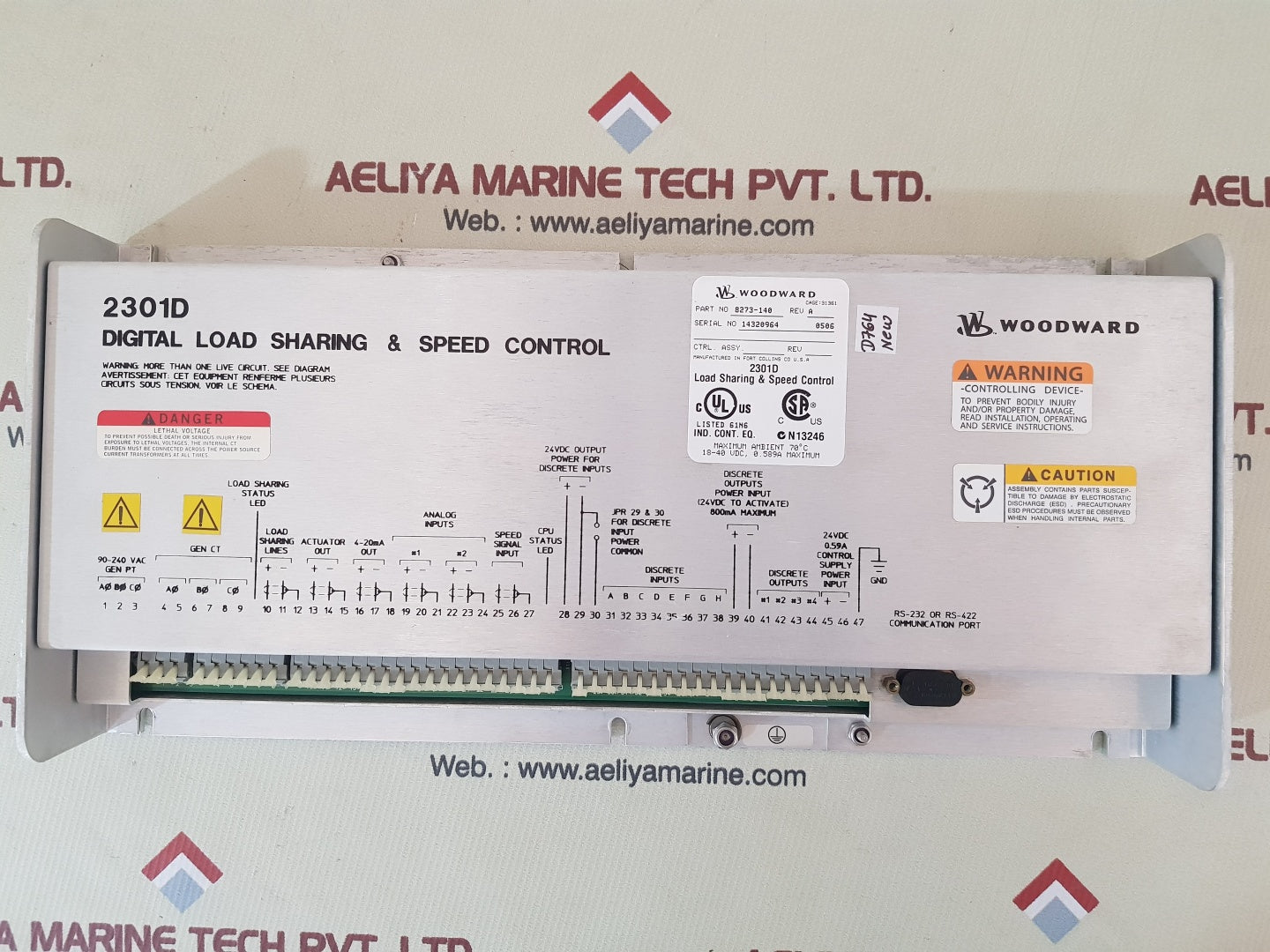 Woodward 8273-140 2301d digital load sharing & speed control rev.A