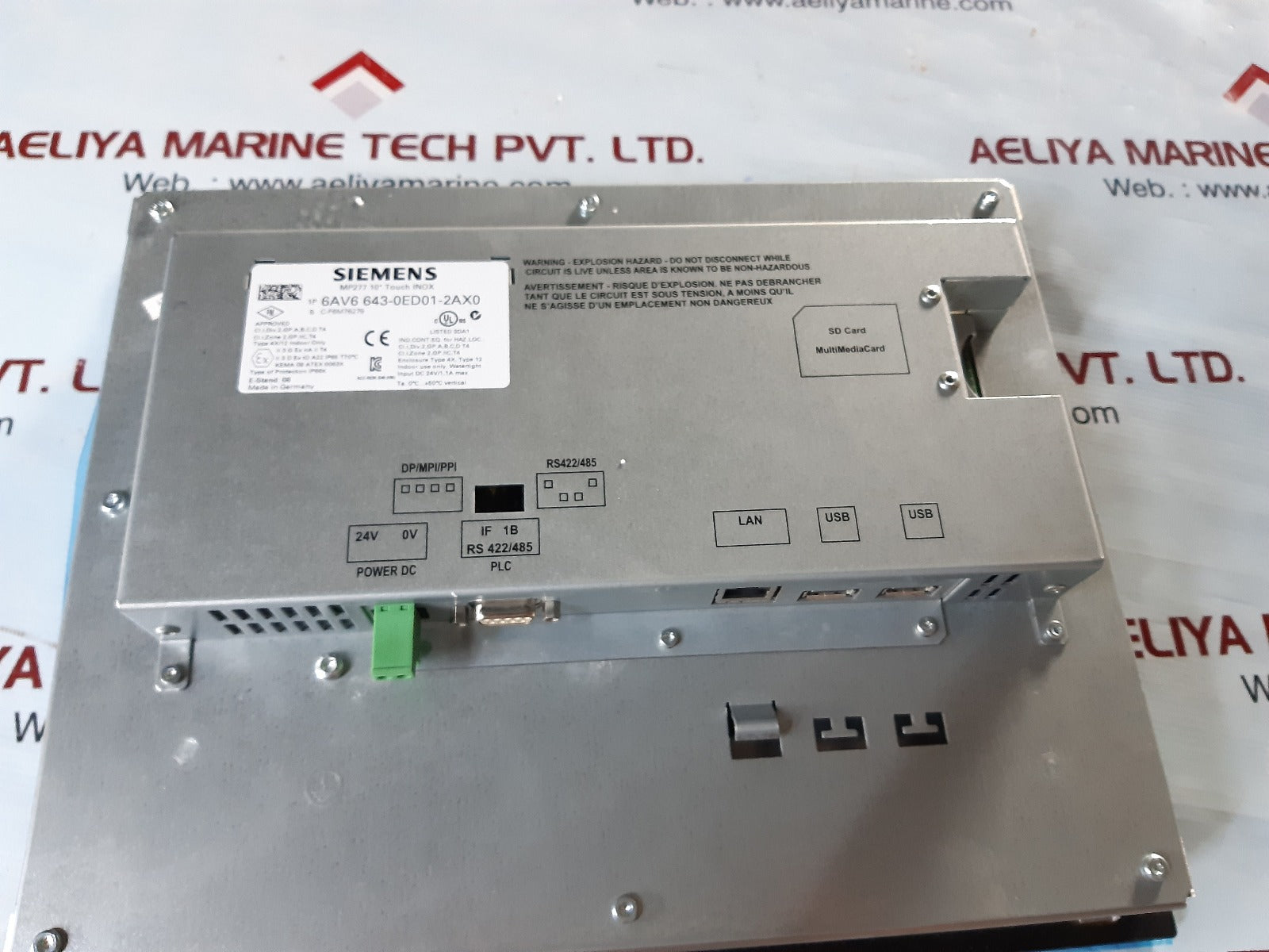 Siemens simatic multi panel 6av6 643-0ed01-2ax0 mp277 10" touch inox