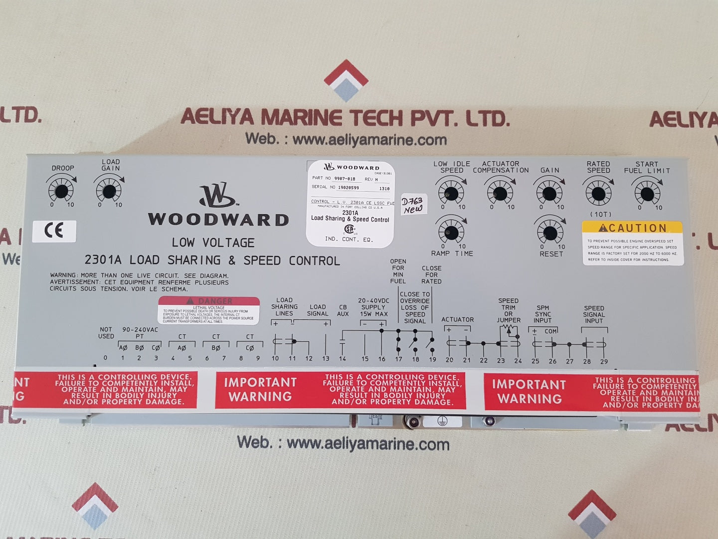 Woodward 9907-018 2301a load sharing & speed control