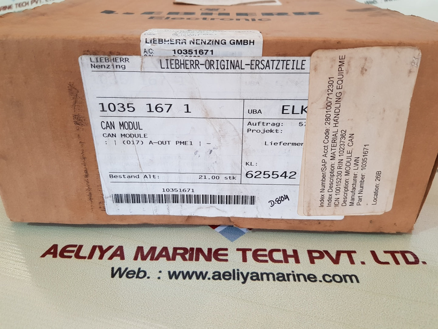 Liebherr 10351671 can modul pme1 output modul