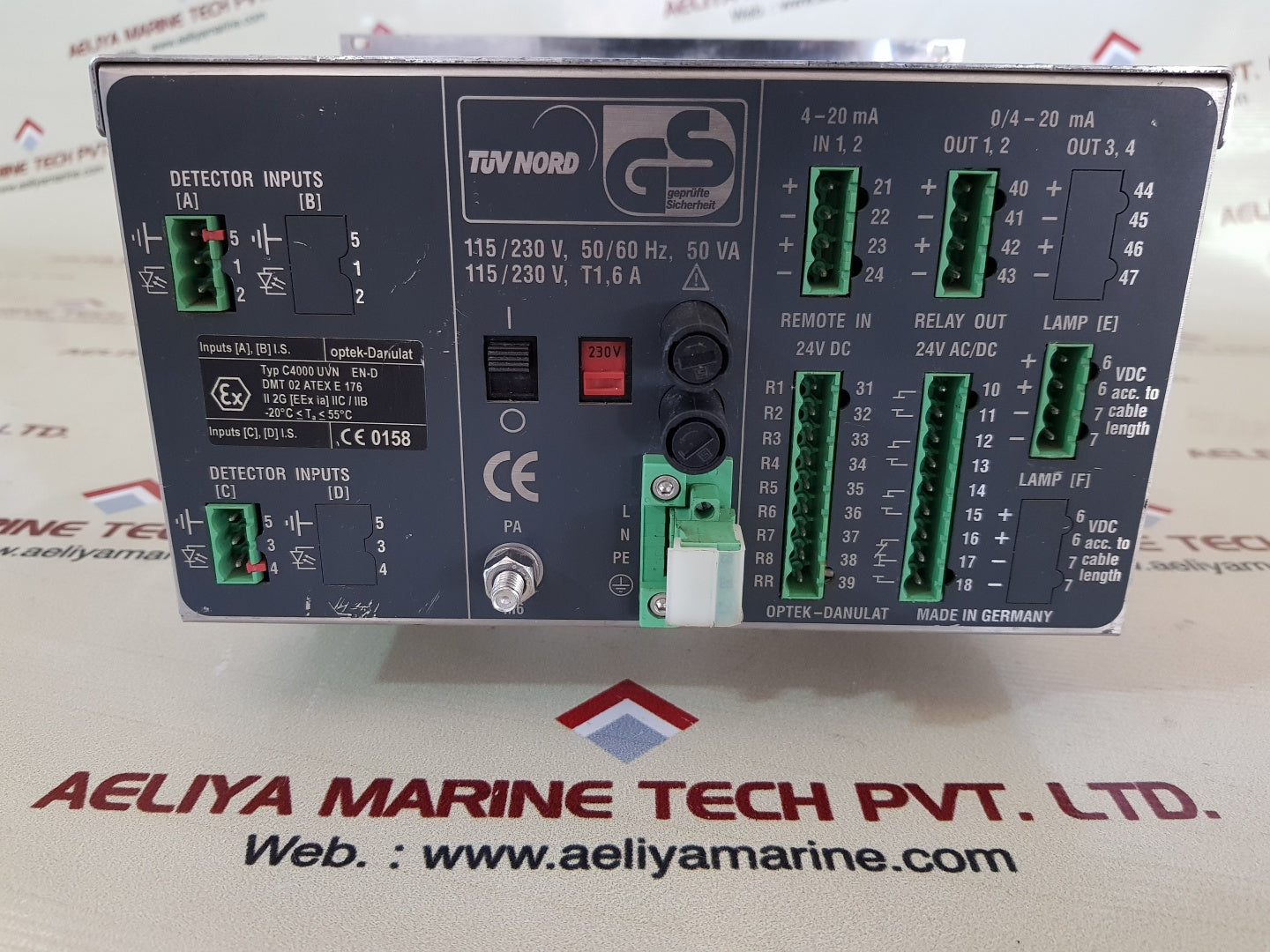 Optek control 4000 c4221-ex en-d photometric converter