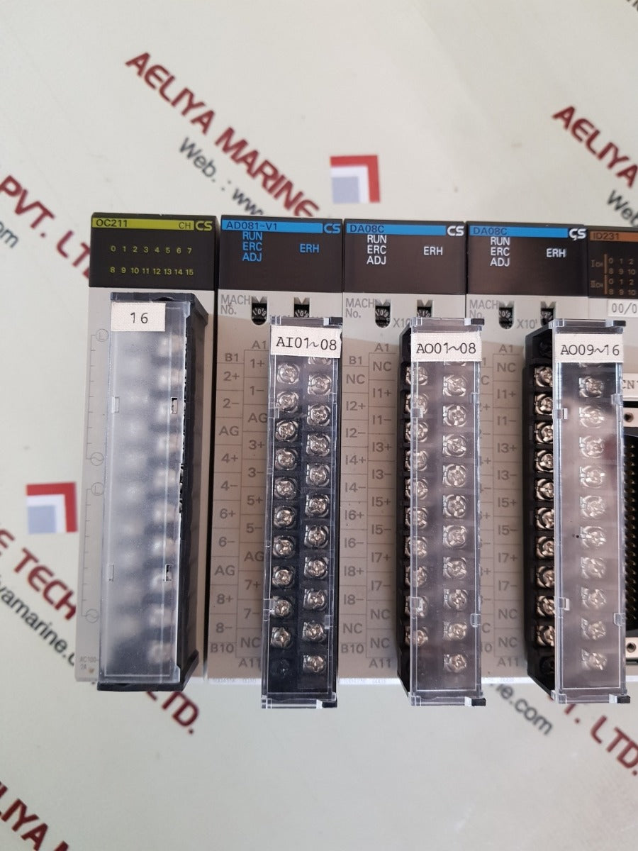 Omron cs1h-cpu64h/pa204/oc211/ad081-v1/da08c/id231 module