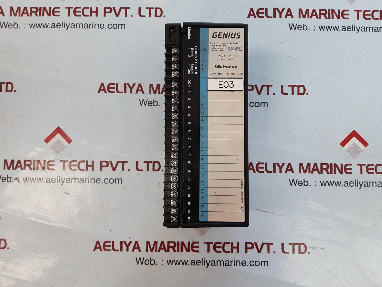 Ge fanuc ic660bbd020 genius 24/48 vdc source in/out module