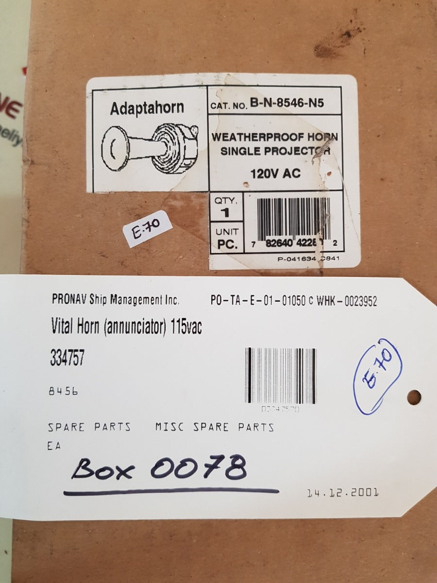 Edwards b-n-8546-n5 weatherproof horn 120v