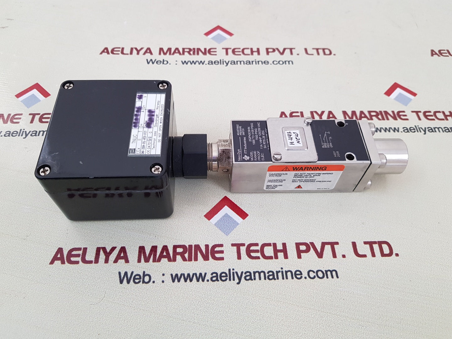 Neo dyn 232p43c6hn adjustable pressure switch with tnuc dnv-2004-0sl-atex-0121 control boxes