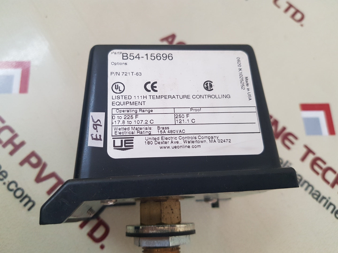 United electric B54-15696 721 t-63 switch temperature