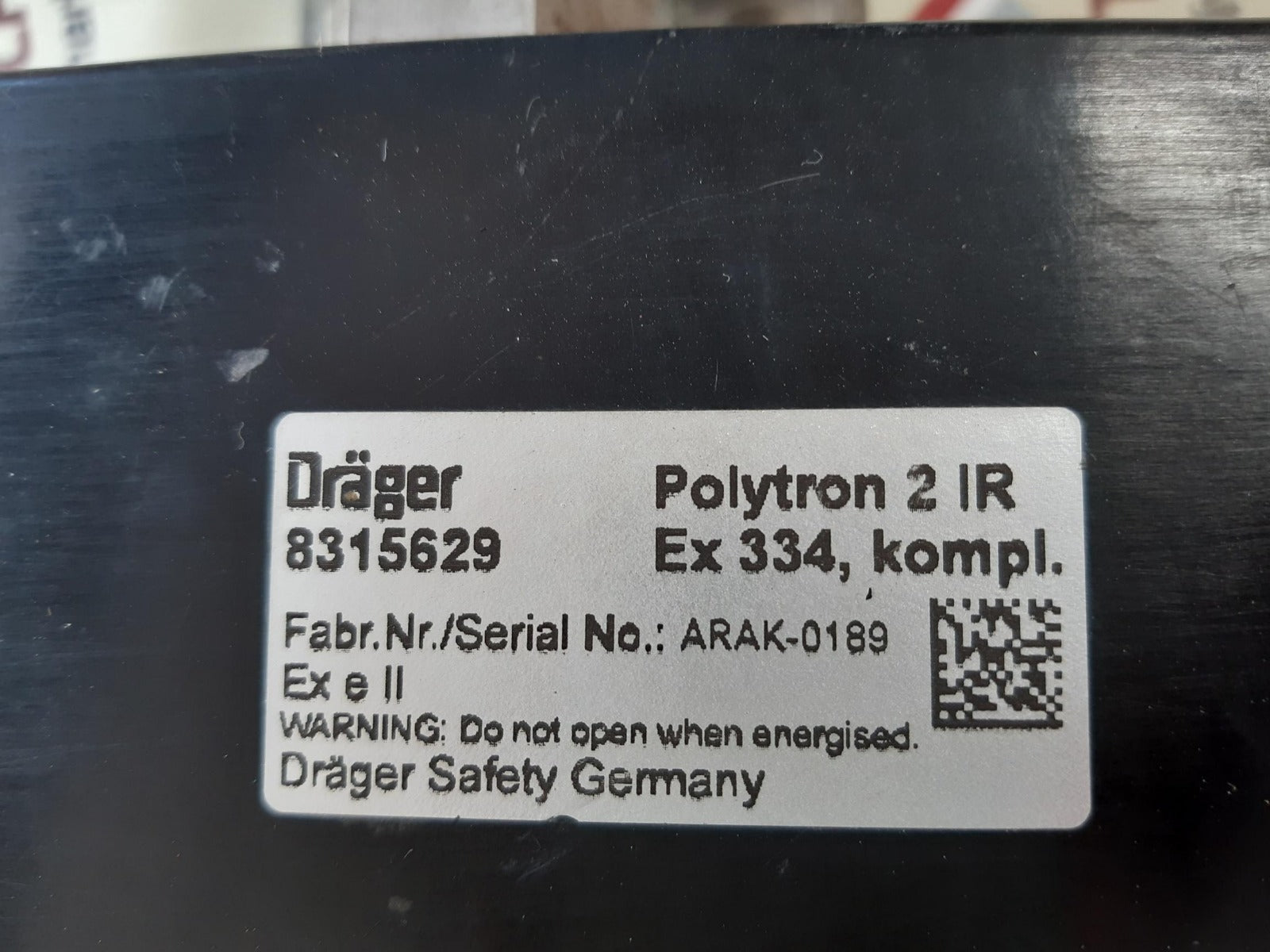Drager polytron 2 ir style 334 infrared gas detector 6810100