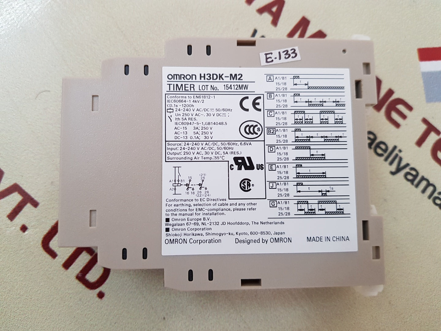 Omron h3dk-m2 timer relay 24-240v