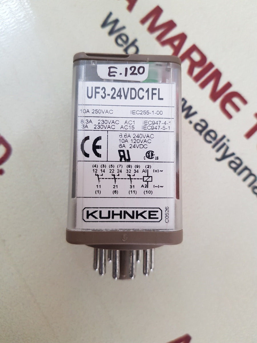 Kuhnke uf3-24vdc1fl relay w/socket