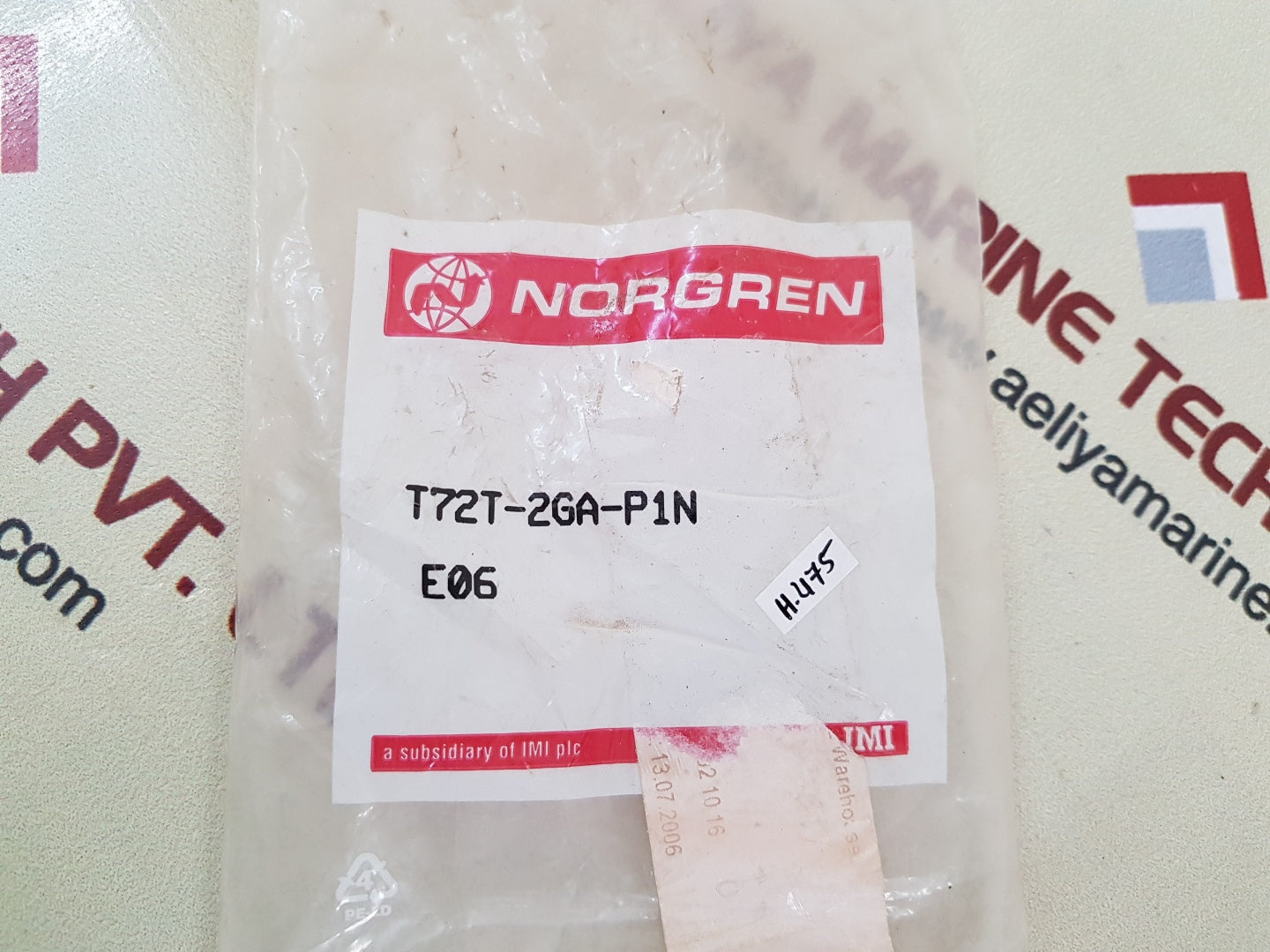 Norgren t72t-2ga-p1n shut off valve