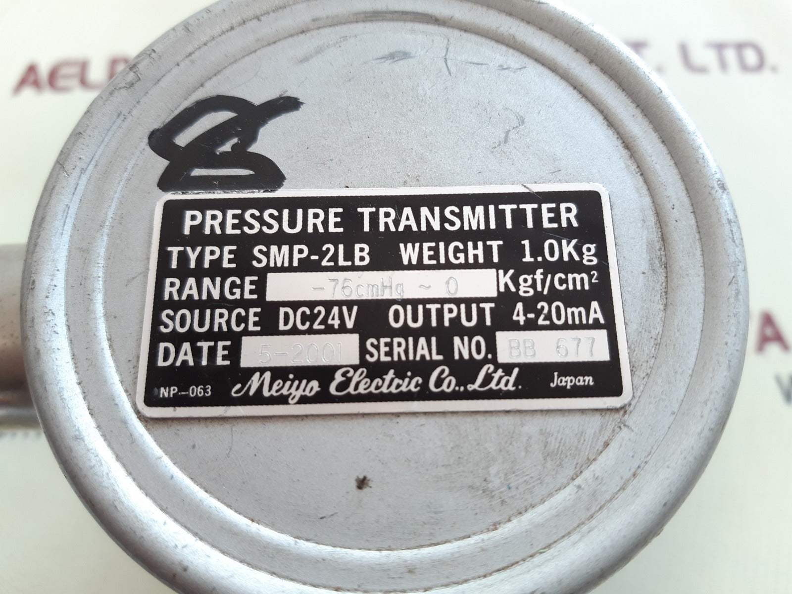 Meiyo electric smp-2lb pressure transmitter -76cmhg~0 kgf/cm²