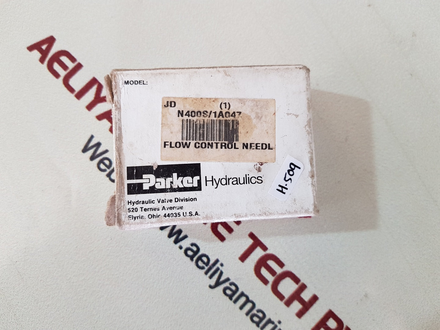 Parker n400s/1a047 flow control needle valve