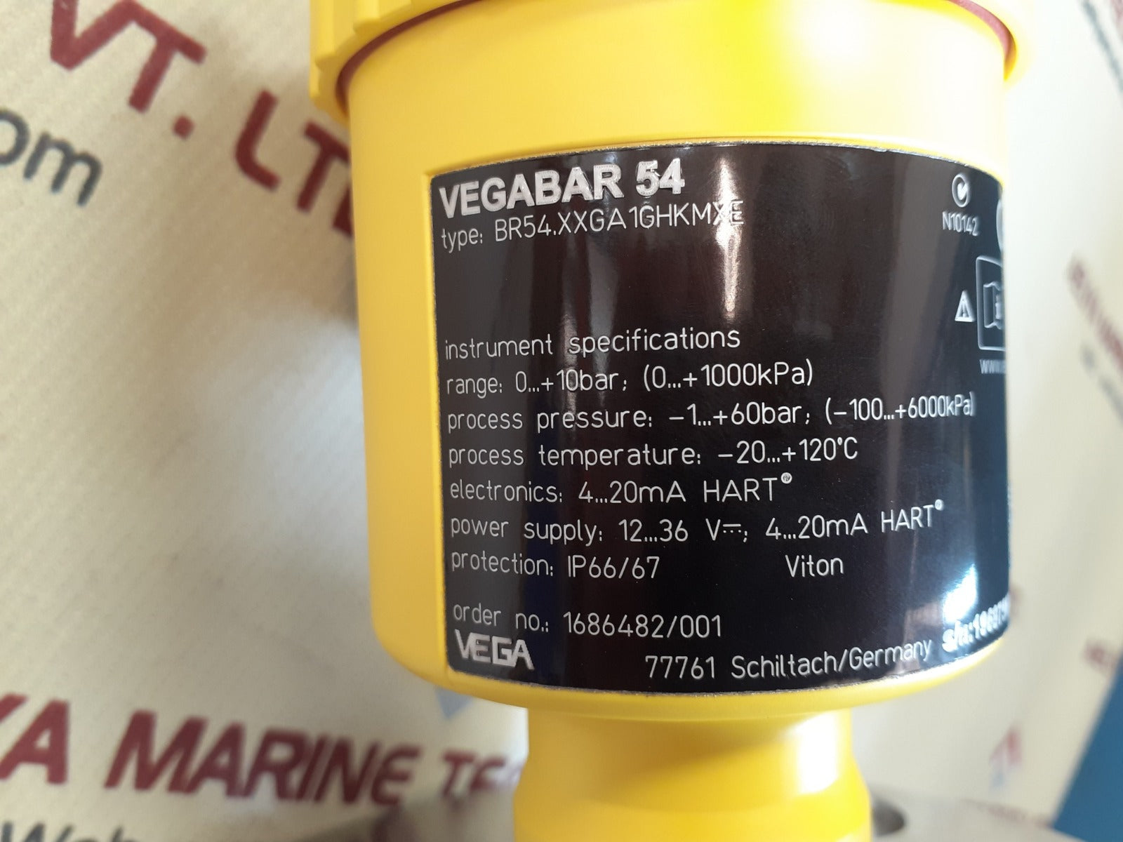 Vegabar54 br54.xxga1ghkmxe pressure transmitter