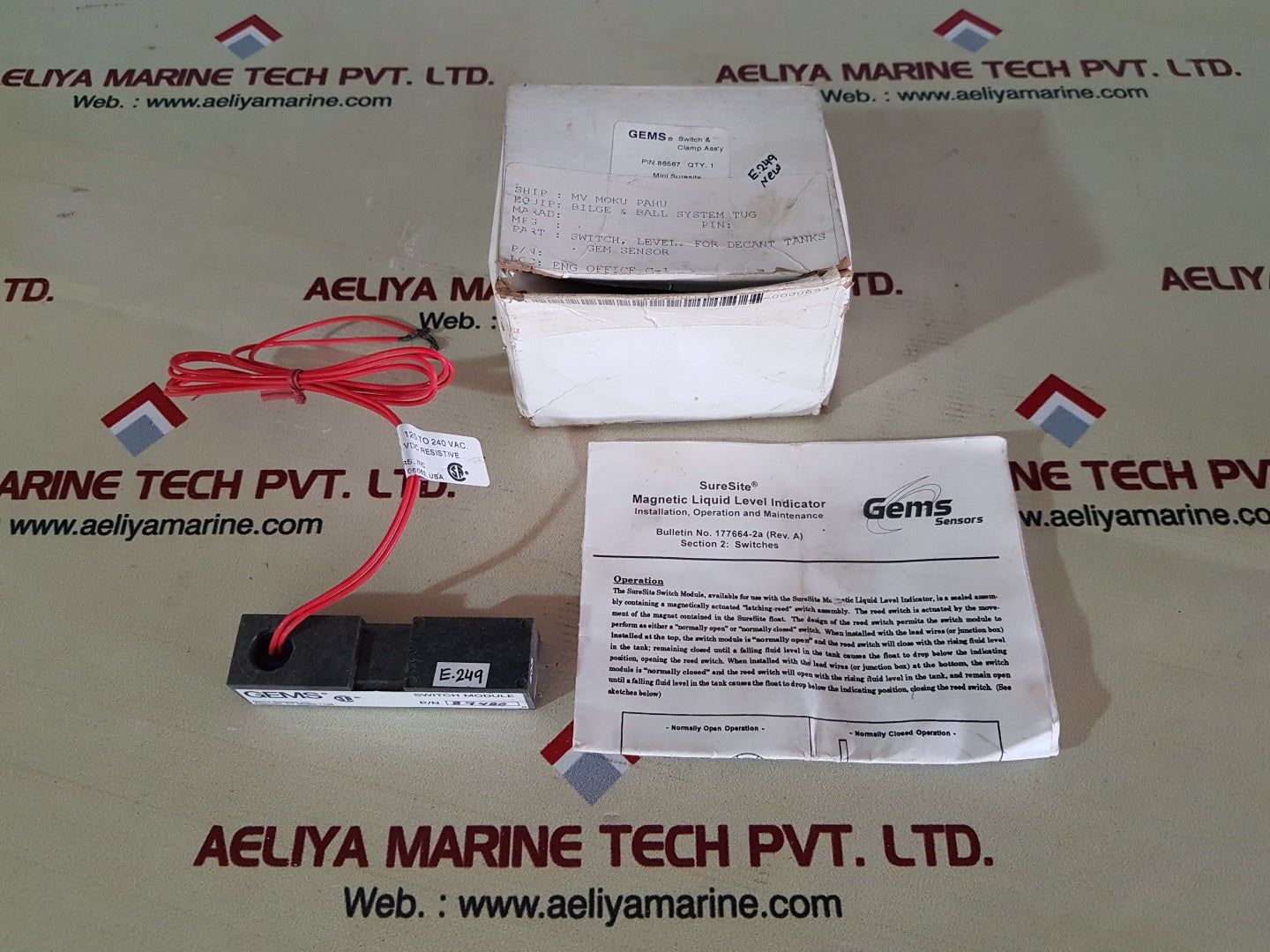 Gems sensor 87480 switch module