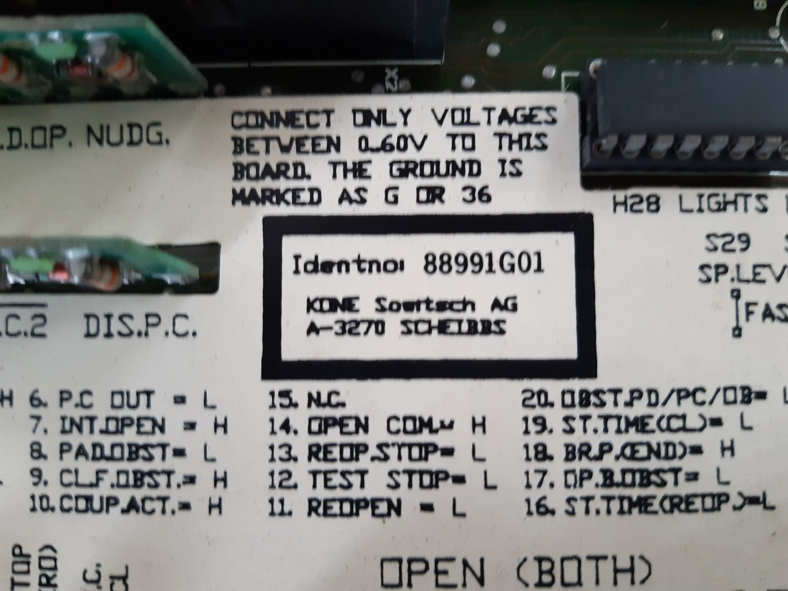 Kone 88991g01 pcb card 376410. h06