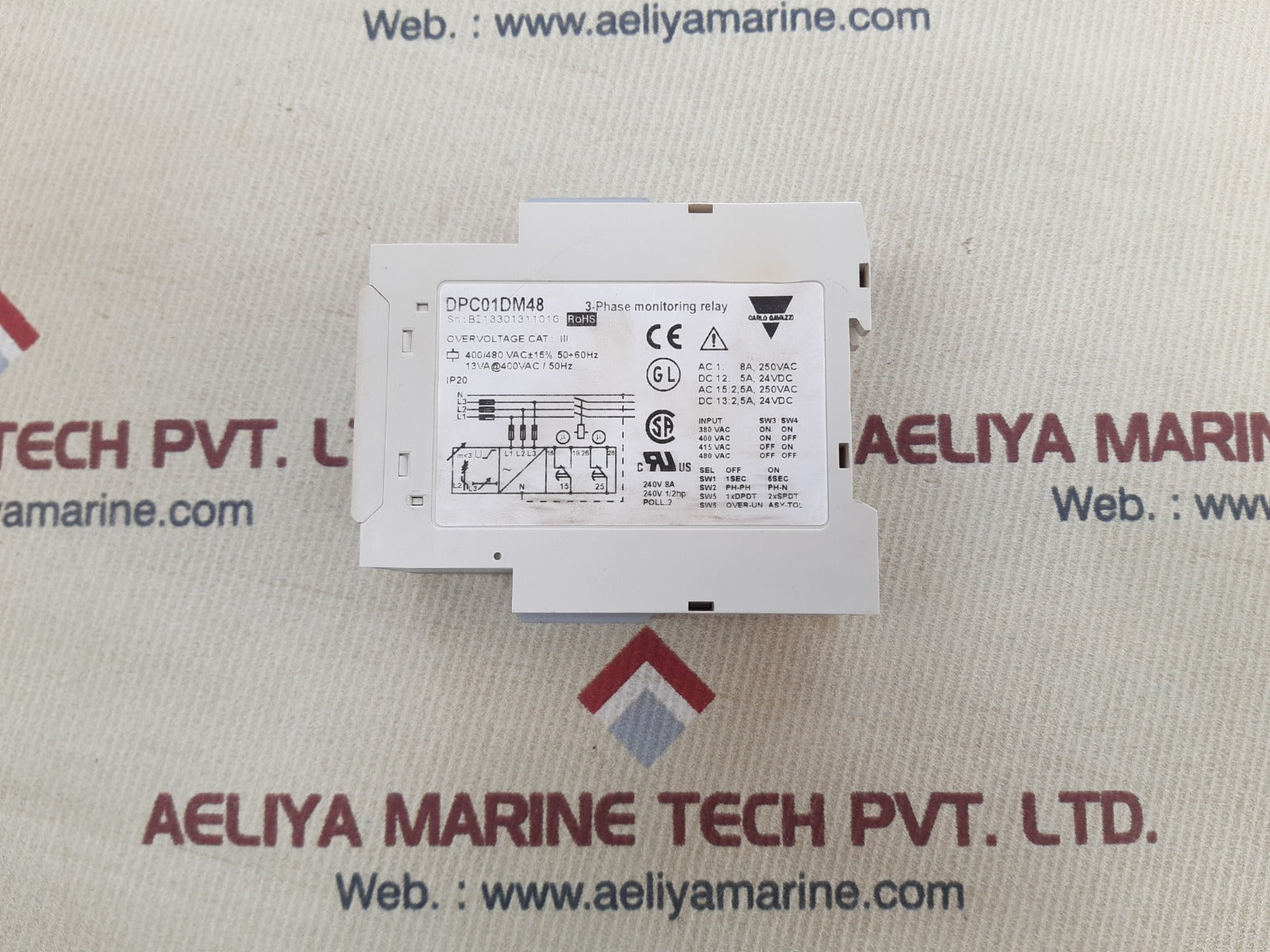 Carlo gavazzi dpc01dm48 3-phase monitoring relay