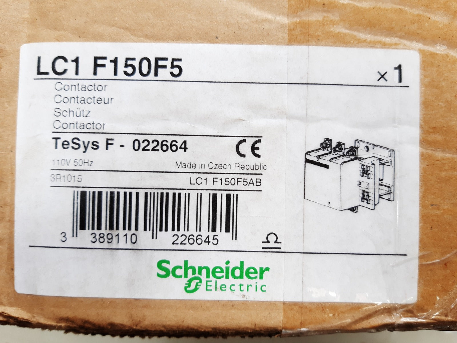 Schneider electric lc1 f150f5 contactor