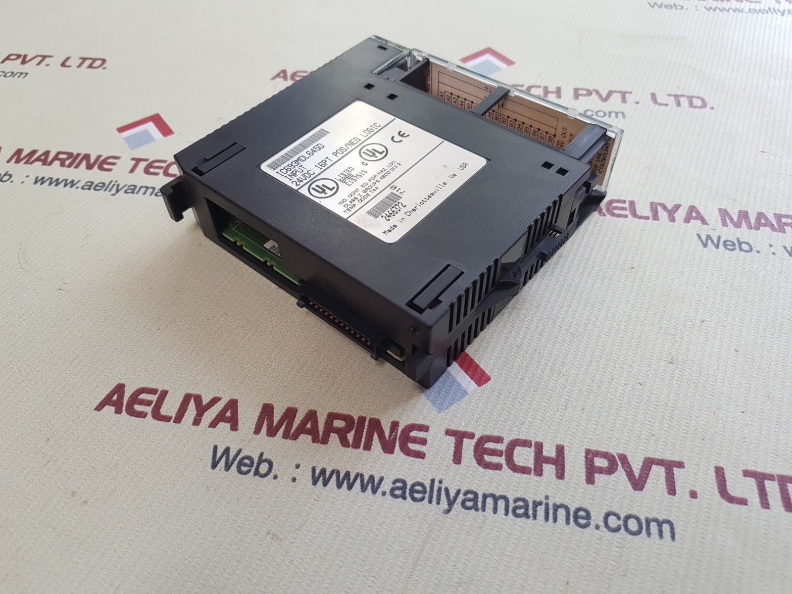 Ge fanuc ic693mdl645d input module 24vdc. 16pt. pos/neg logic