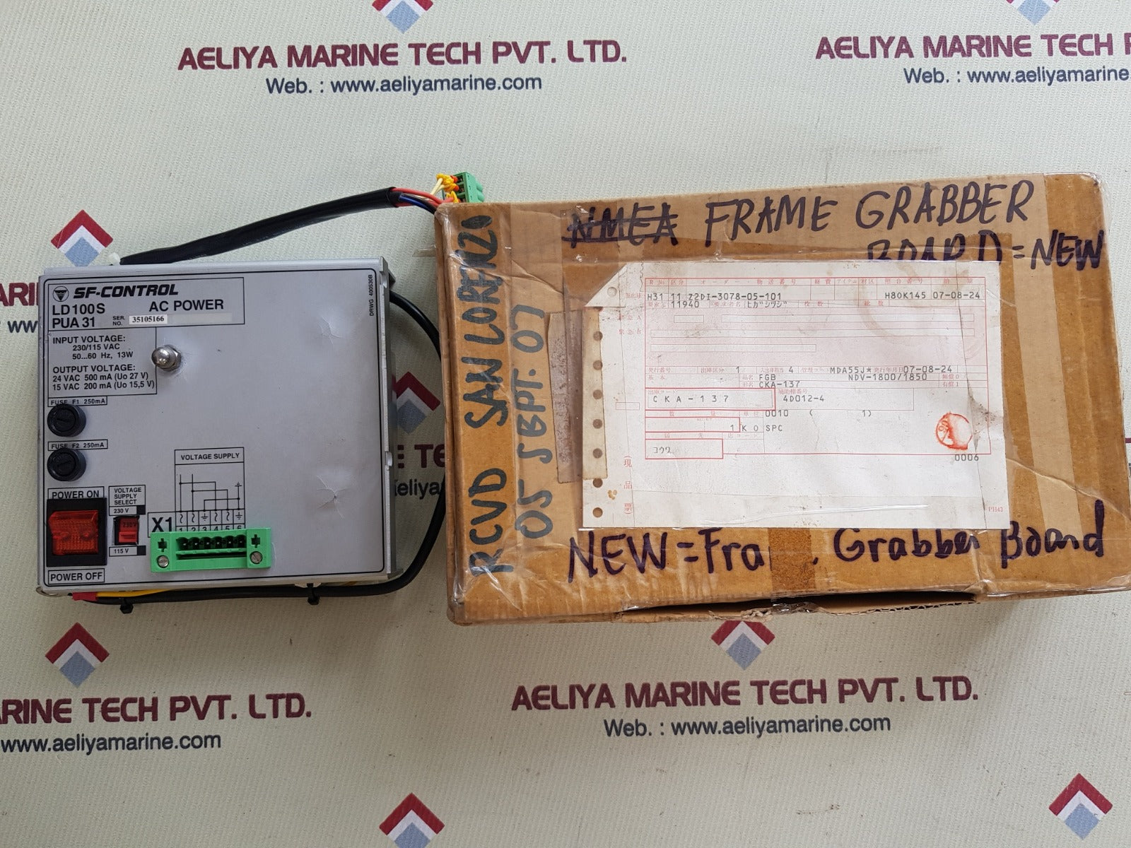 Sf-control ld100s pua31 frame grabber board input.230/115vac
